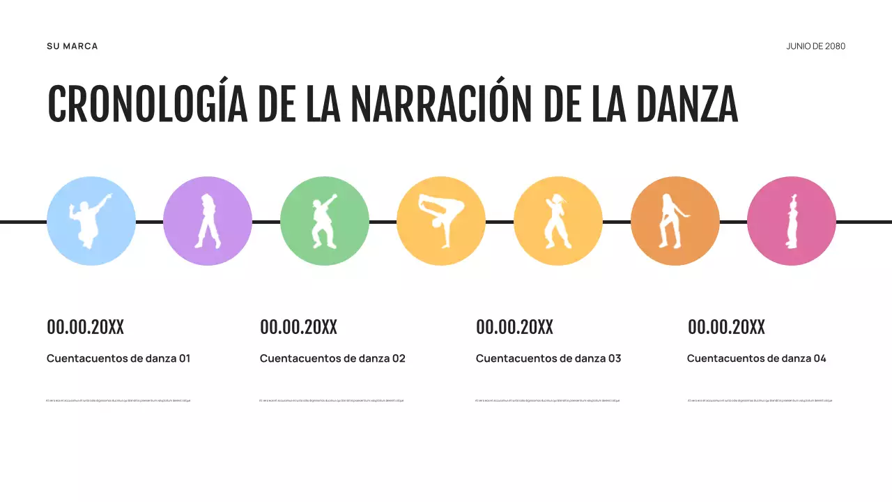 Presentación de danza abstracta púrpura