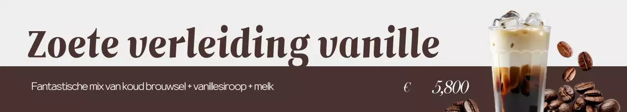 Bruine moderne drankreclame