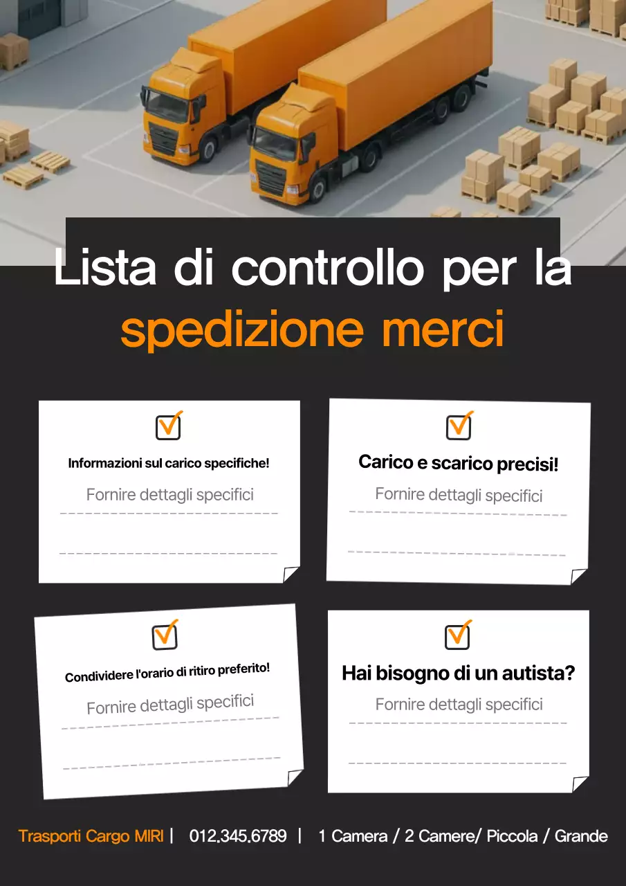 Guida al trasporto logistico di Orange Modern Freight