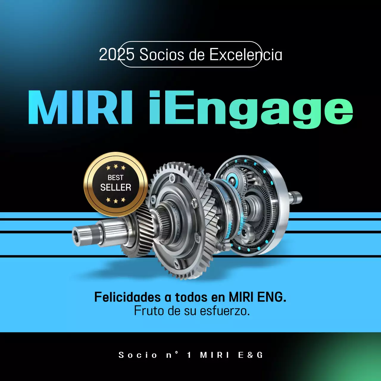 Anuncio corporativo moderno en azul cielo