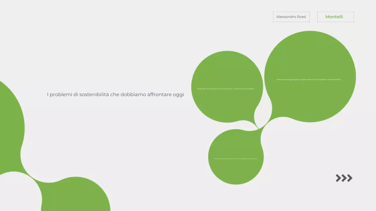 Presentazione dell'annuncio sulla sostenibilità moderna e verde