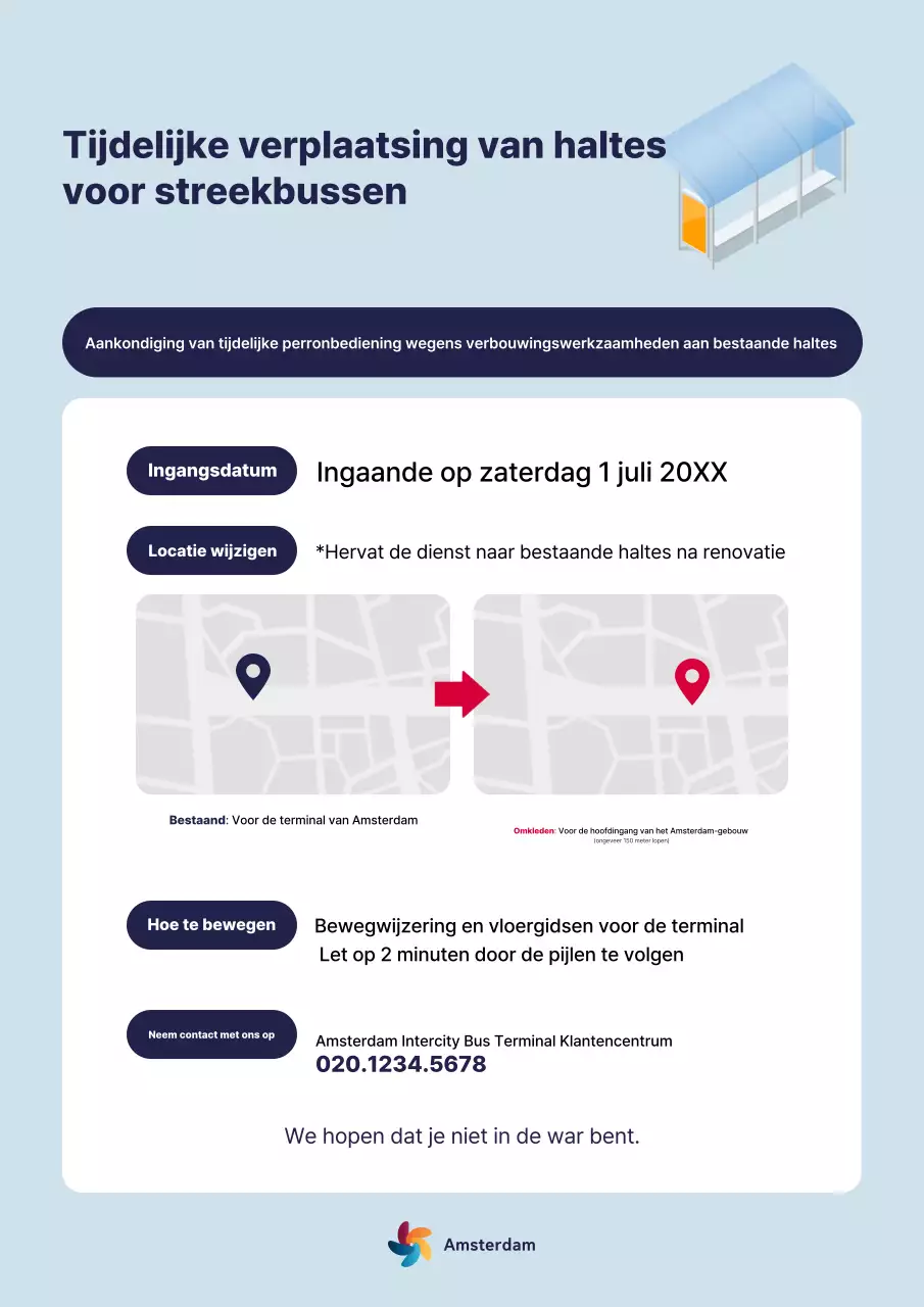 Hemelsblauwe eenvoudige verkeersinformatie