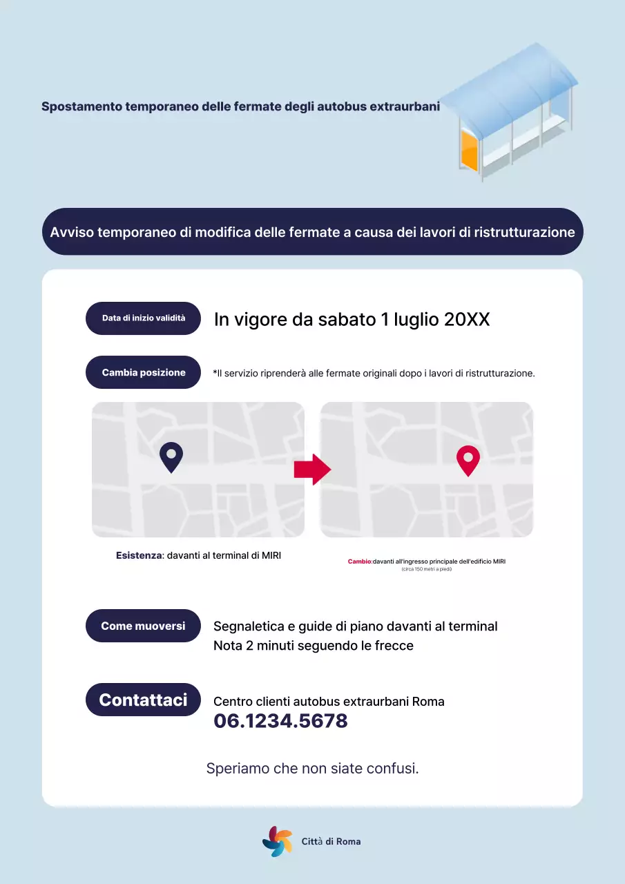 Avviso informativo sul traffico semplice Sky Blue