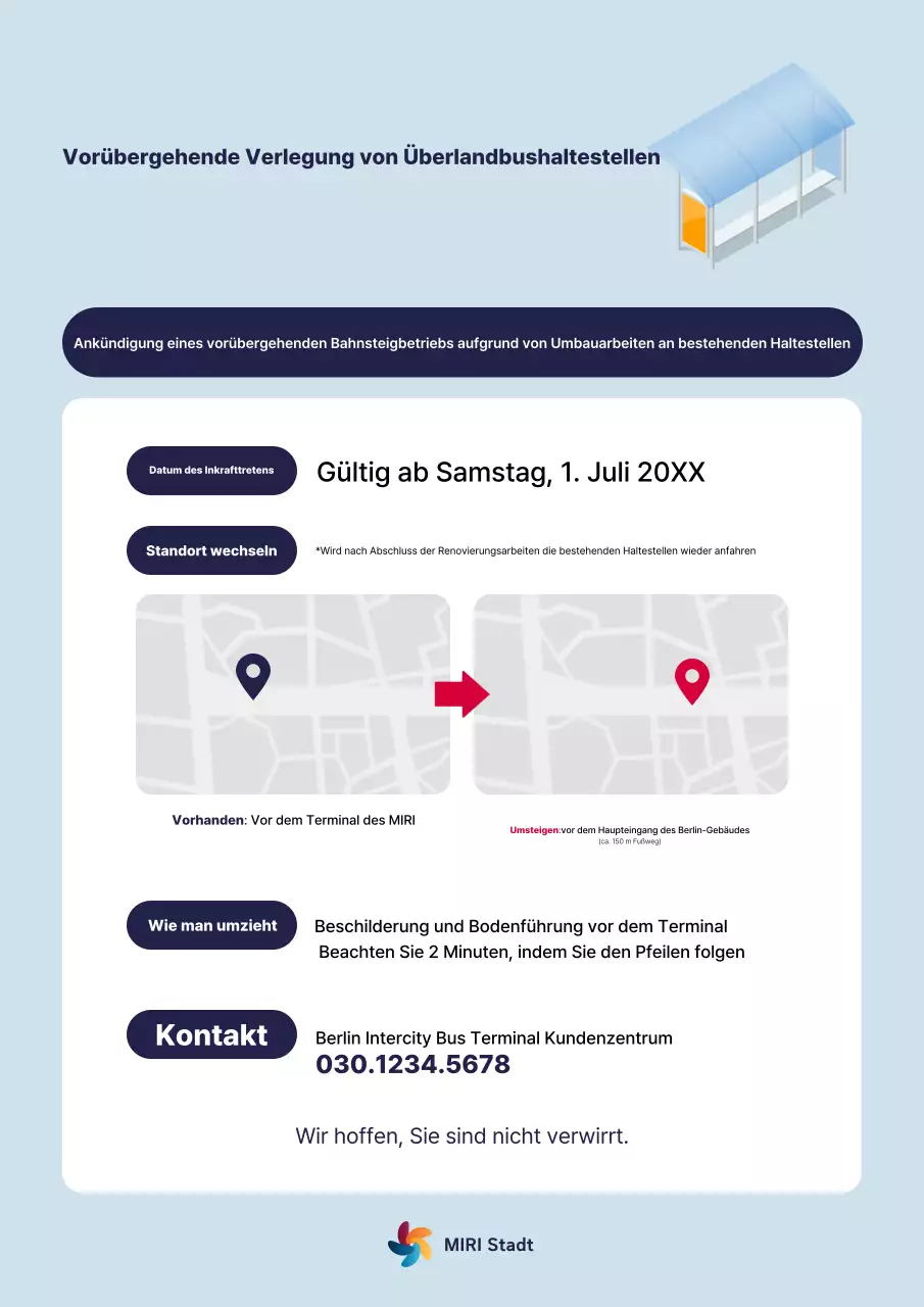 Himmelblauer einfacher Verkehrsinformationshinweis