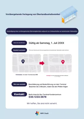 Himmelblauer einfacher Verkehrsinformationshinweis