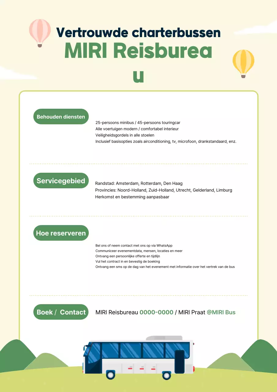 Promotie van schone, groene en limoenkleurige touringcars