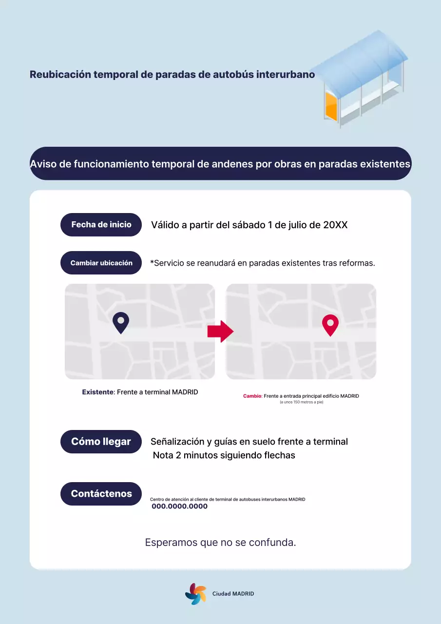 Aviso de información de tráfico simple de Sky Blue