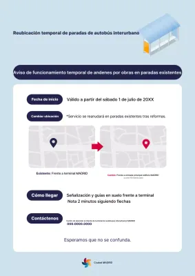 Aviso de información de tráfico simple de Sky Blue