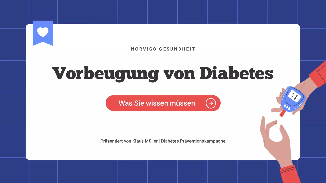 Lassen Sie uns Diabetes vorbeugen Präsentation