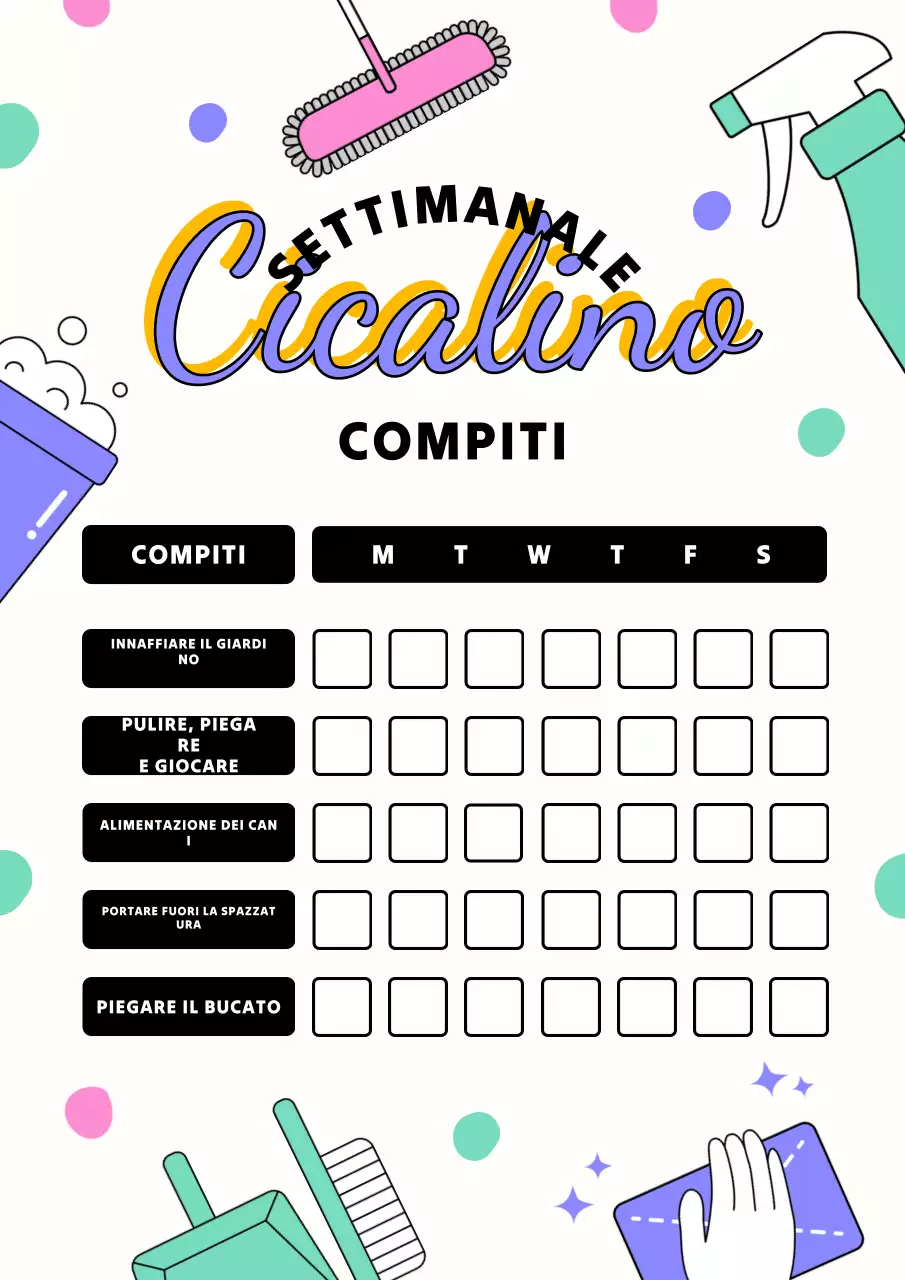 Agenda estiva retrò colorata