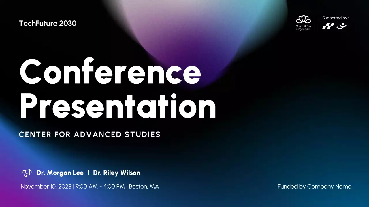 Blue Modern Conference Presentation