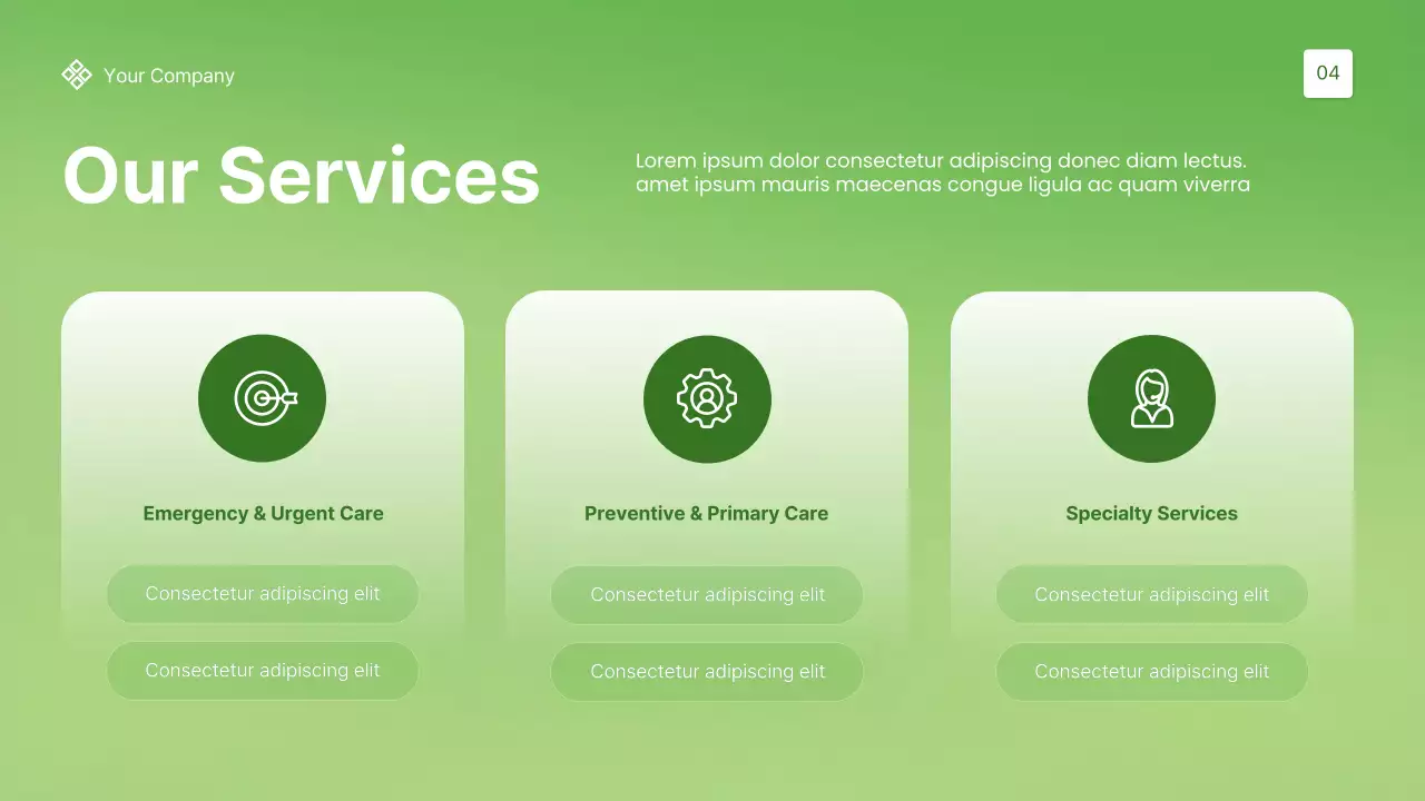 Green Modern Healthcare Services Promotion Presentation