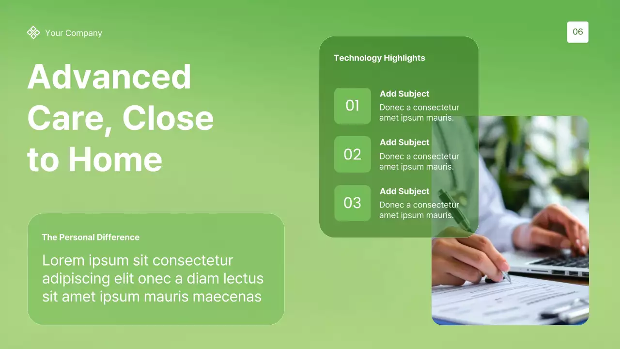 Green Modern Healthcare Services Promotion Presentation