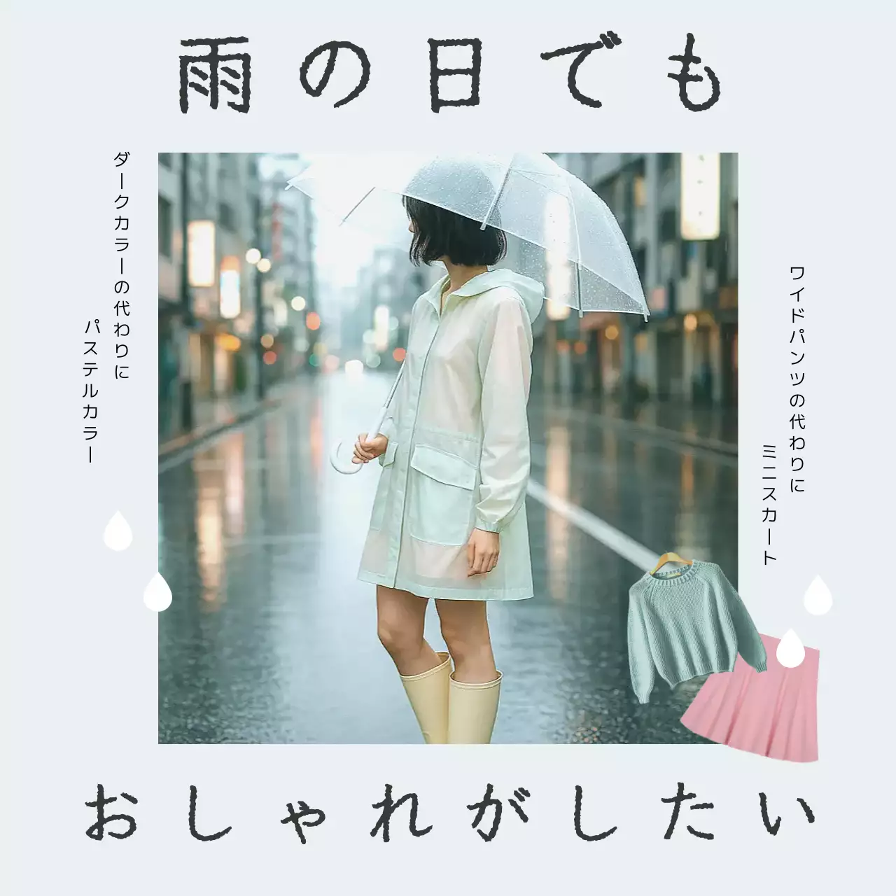 水色 オシャレ ファッション ソーシャルメディア