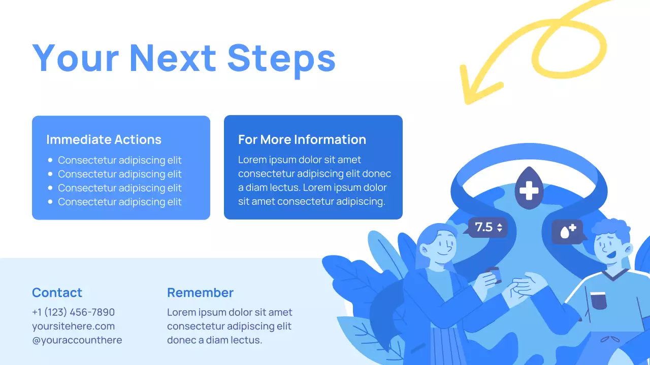 Blue Modern Healthcare Diabetes Awareness Presentation