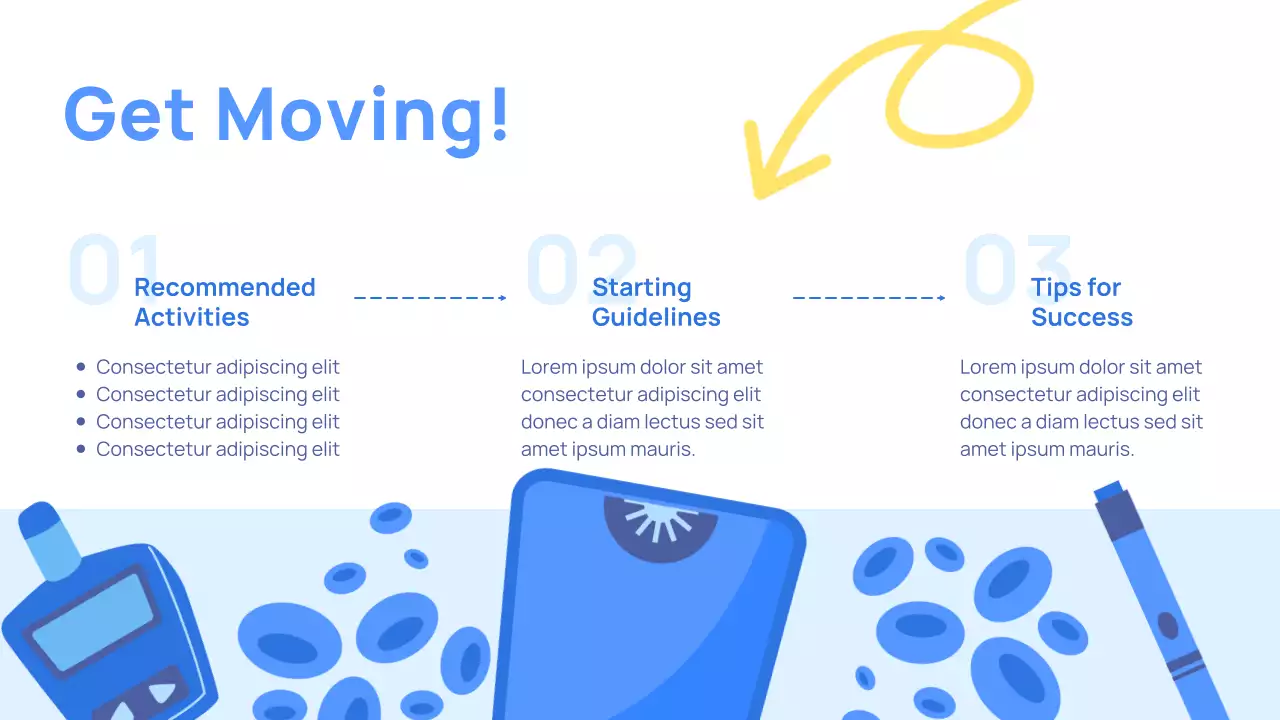 Blue Modern Healthcare Diabetes Awareness Presentation