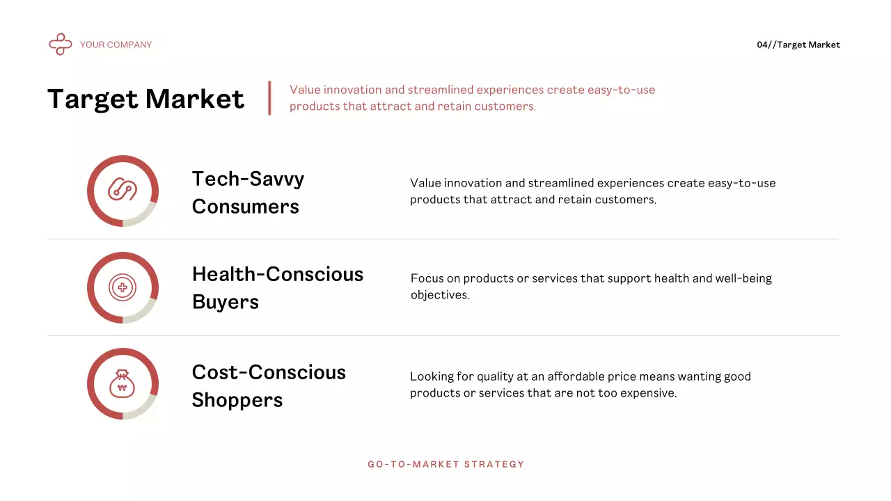 Red Modern Market Strategy Presentation