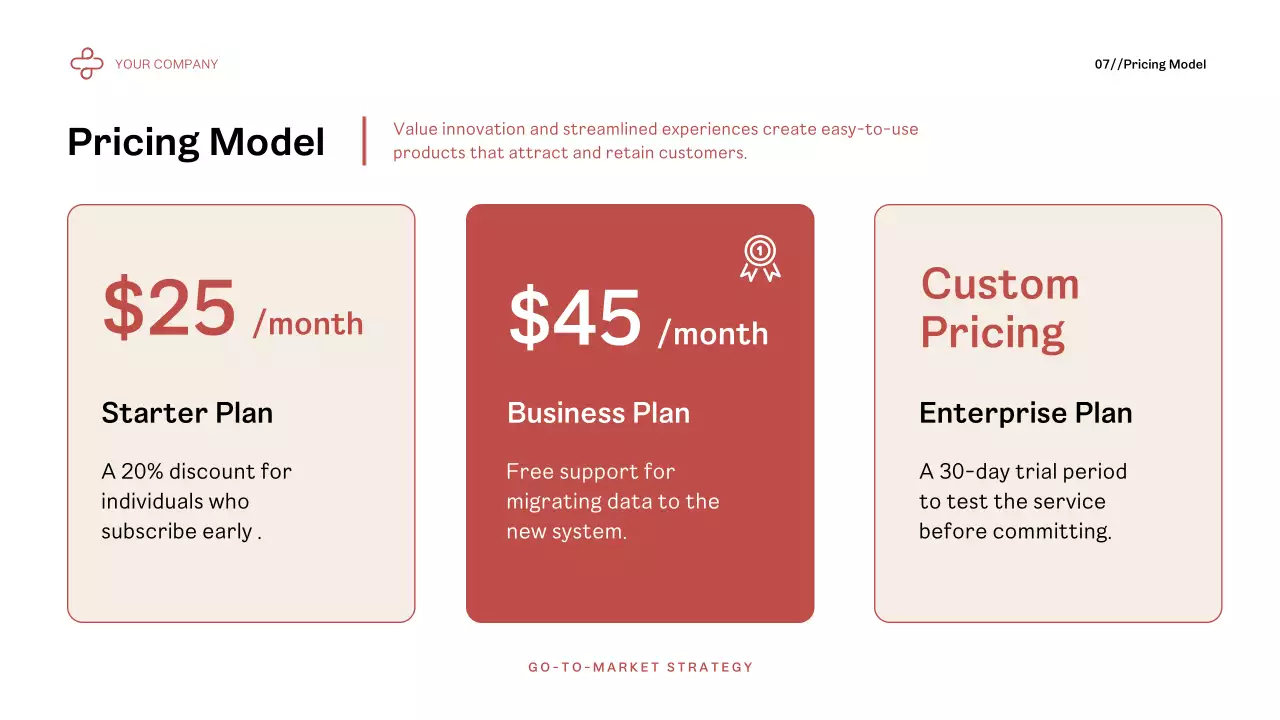 Red Modern Market Strategy Presentation