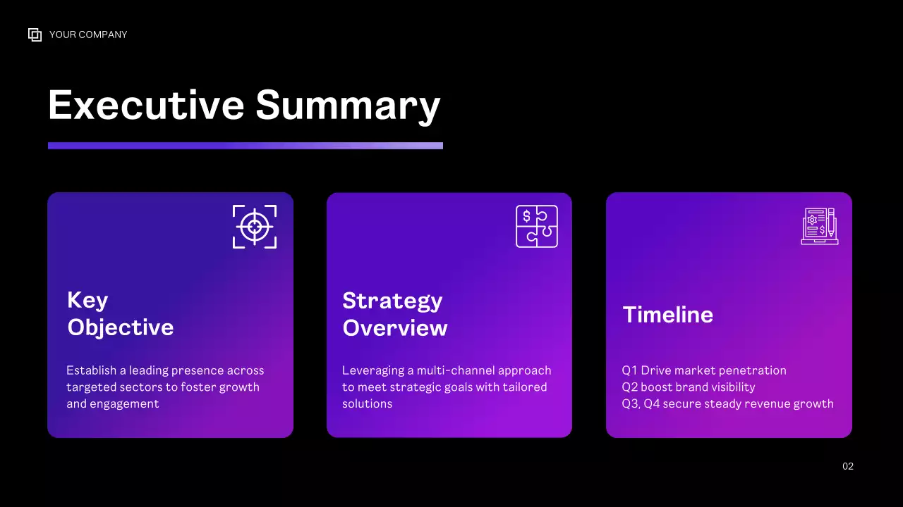 Purple Modern Business Plan Presentation