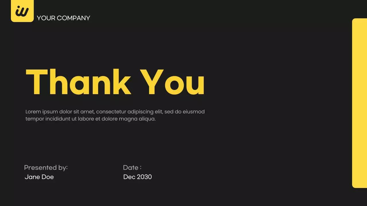 Yellow Modern Business Plan Presentation