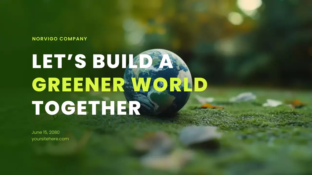 Green Modern Environmental Initiatives Pitch Presentation