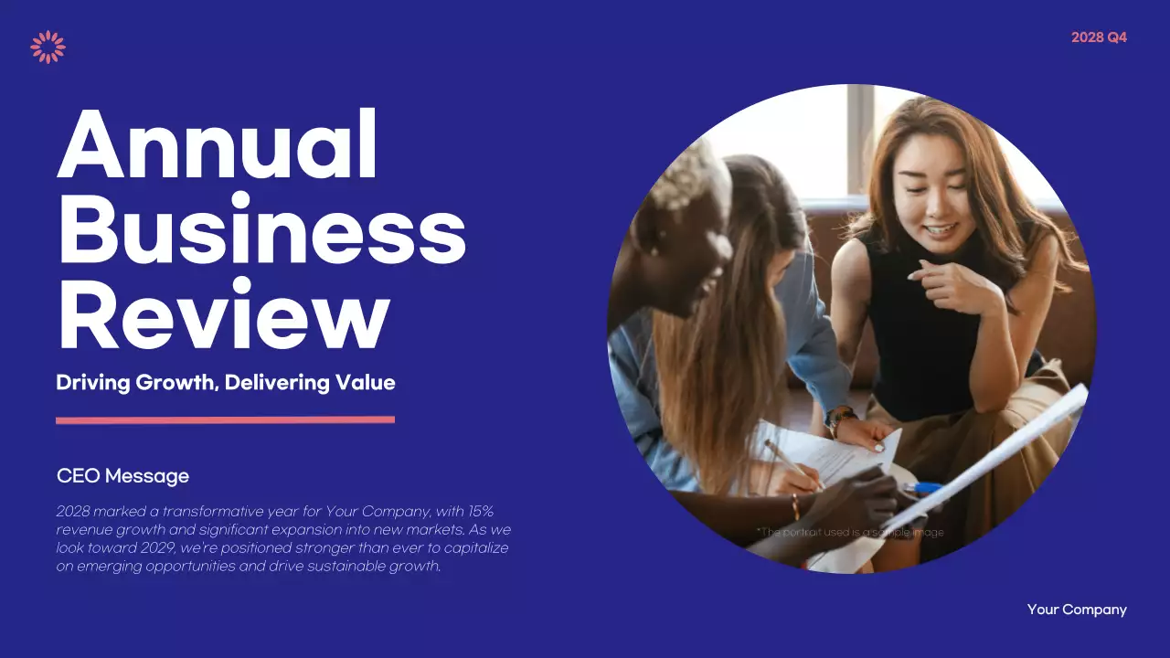 Blue Modern Business Report Presentation