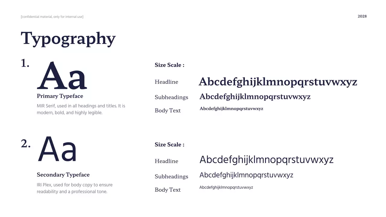 Navy Professional Brand Guideline Presentation