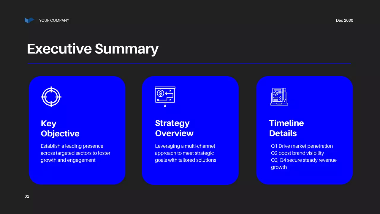 Blue Modern Business Plan Presentation