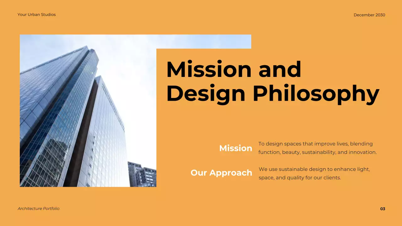 Trình bày danh mục kiến ​​trúc hiện đại xanh