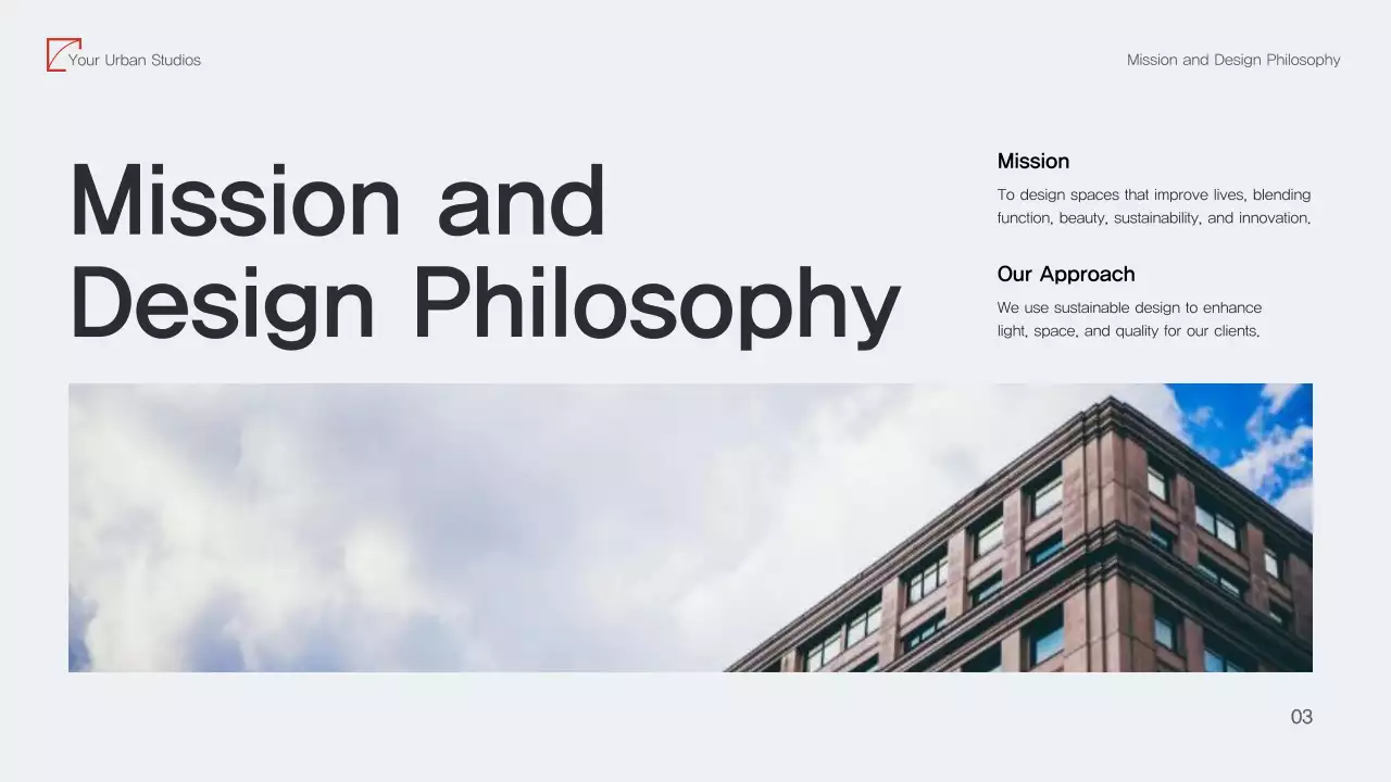 Trình bày danh mục kiến ​​trúc hiện đại màu đỏ