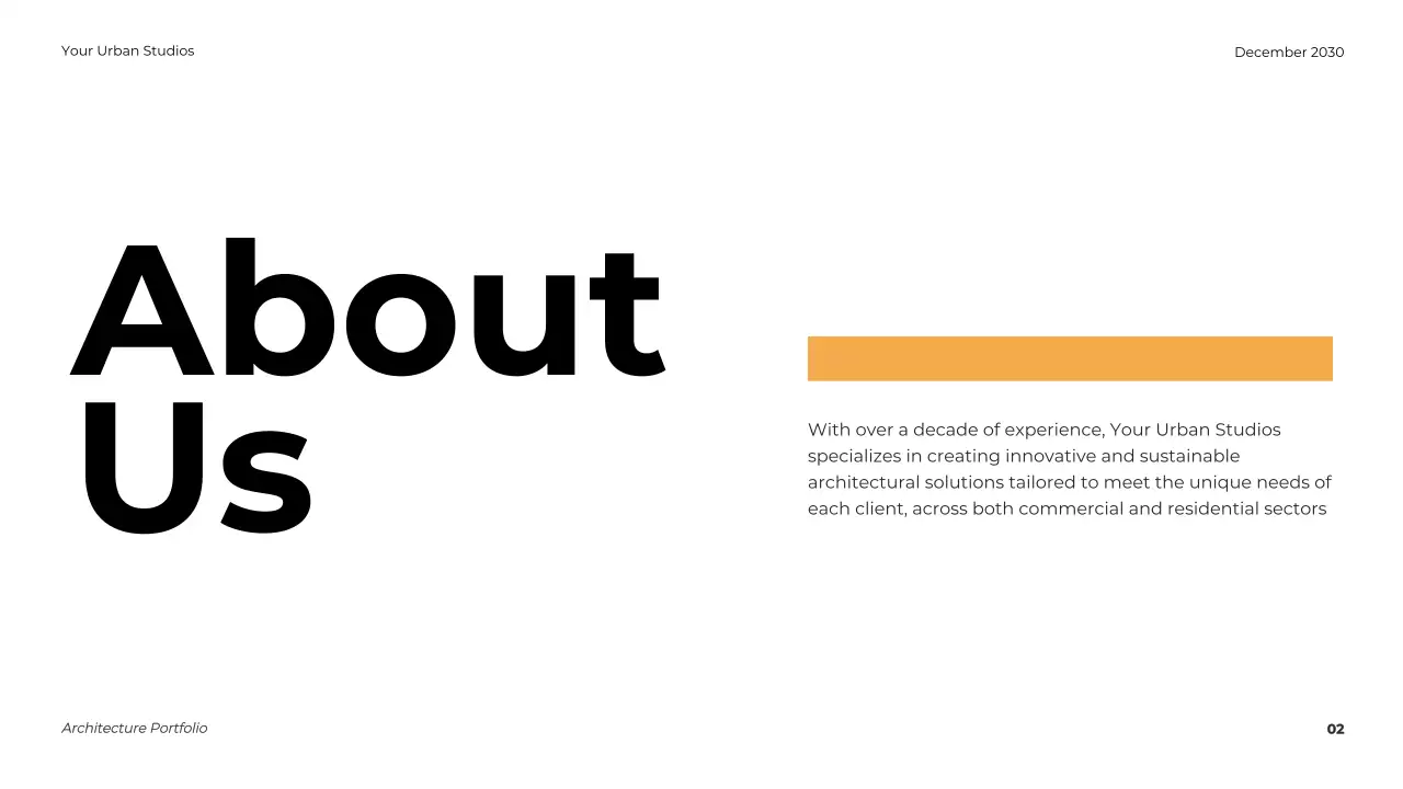 Trình bày danh mục kiến ​​trúc hiện đại xanh