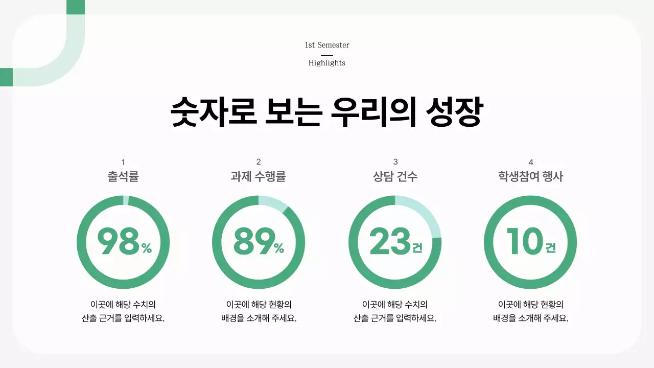 초록 깔끔 학부모 간담회 안내