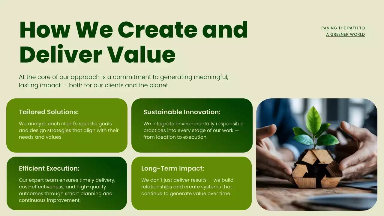 Green Modern Sustainability Promotion Presentation