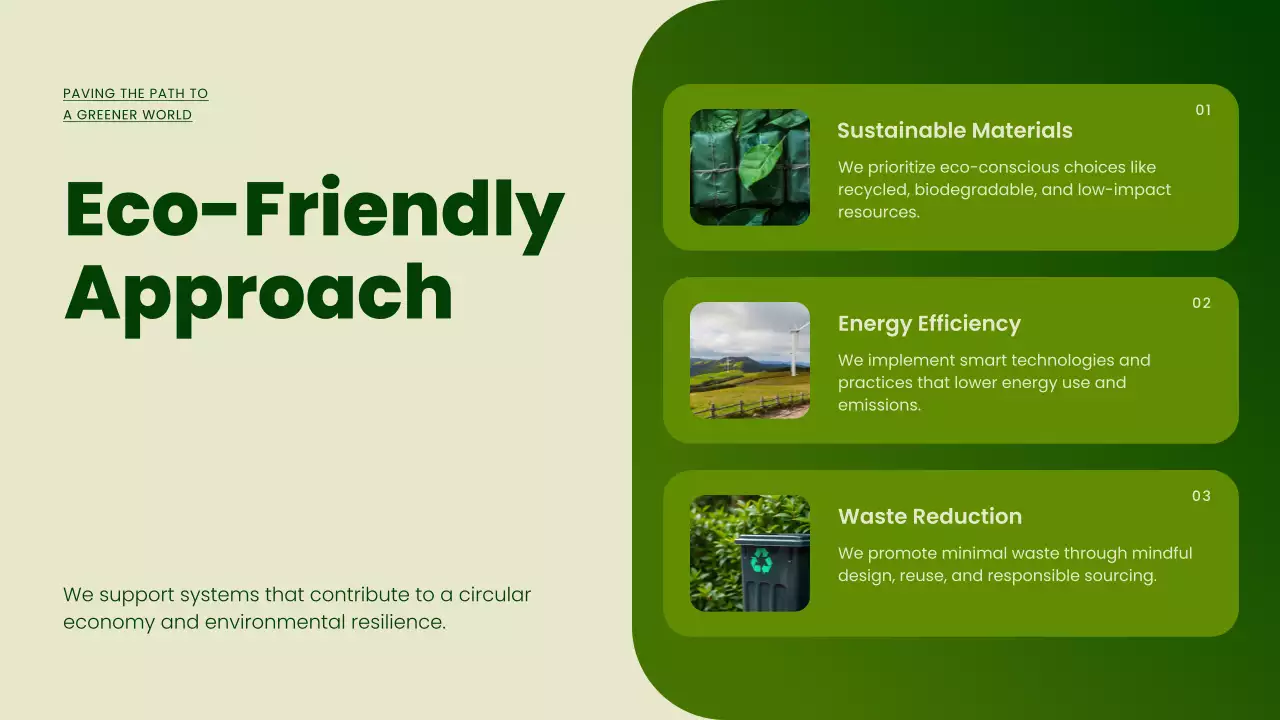 Green Modern Sustainability Promotion Presentation