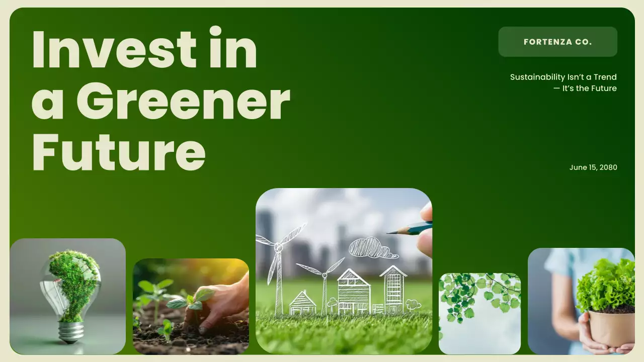 Green Modern Sustainability Promotion Presentation