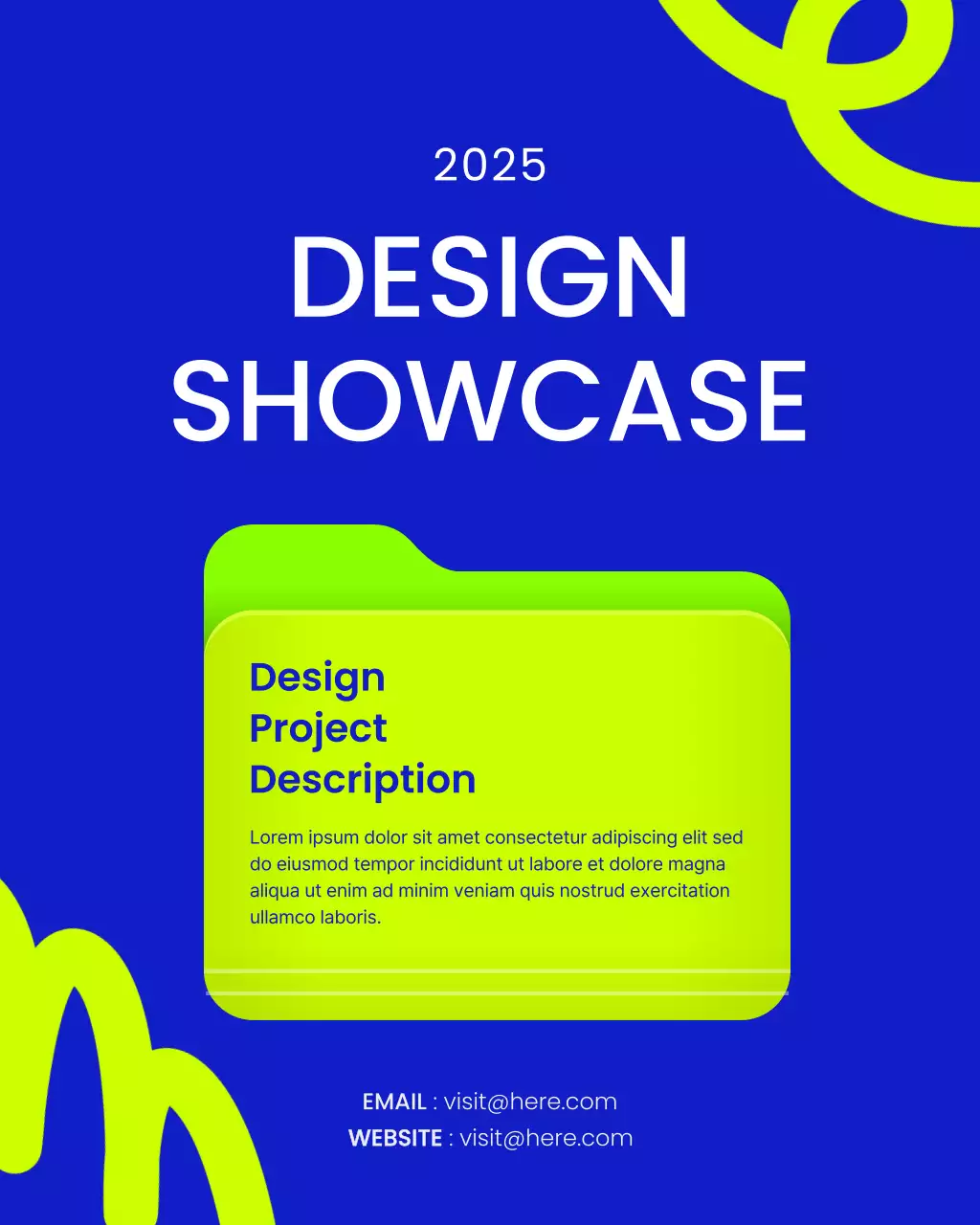 Blue Modern Design Exhibition