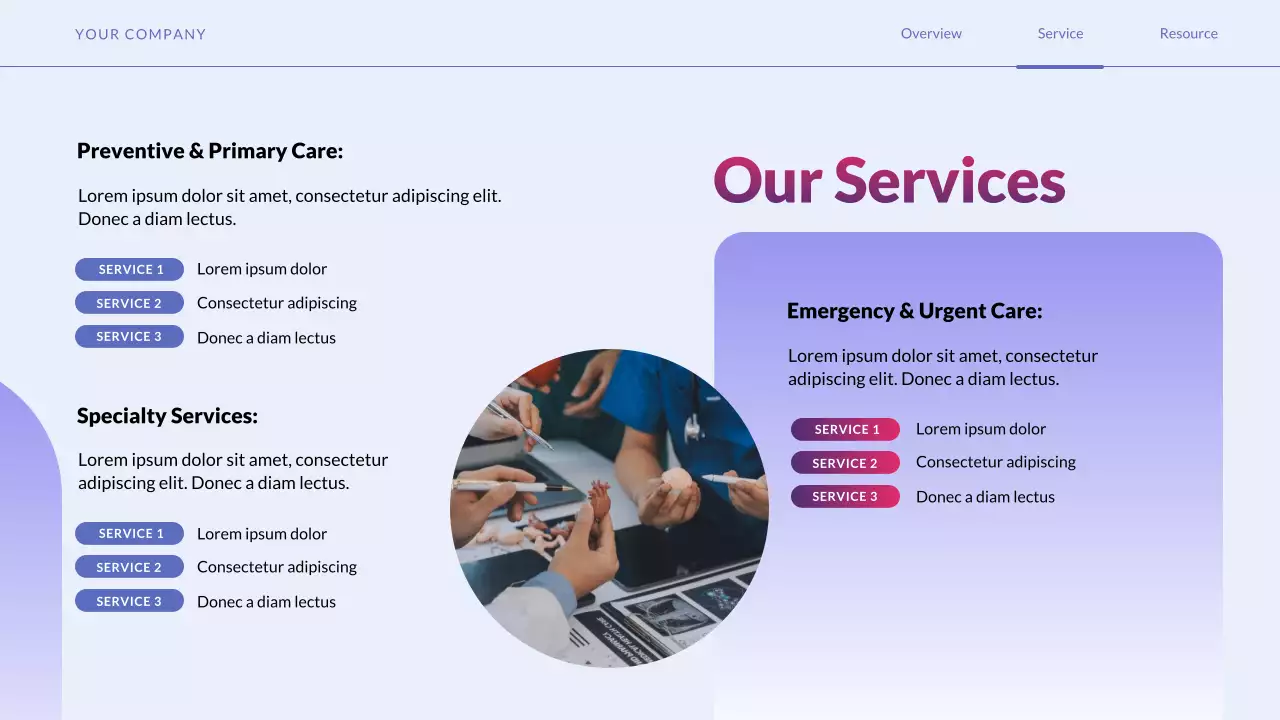 Purple Simple Healthcare Services Promotion Presentation