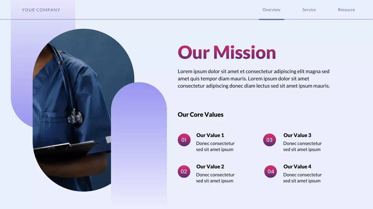 Purple Simple Healthcare Services Promotion Presentation