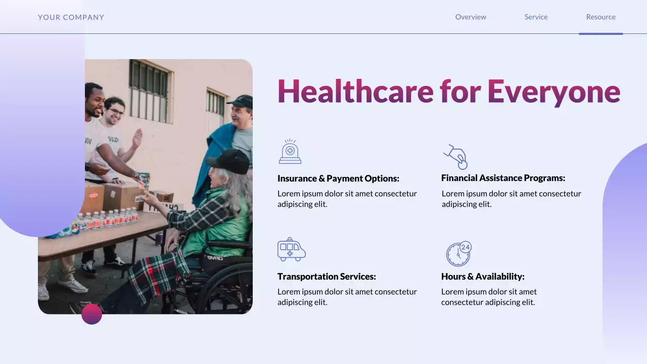 Purple Simple Healthcare Services Promotion Presentation
