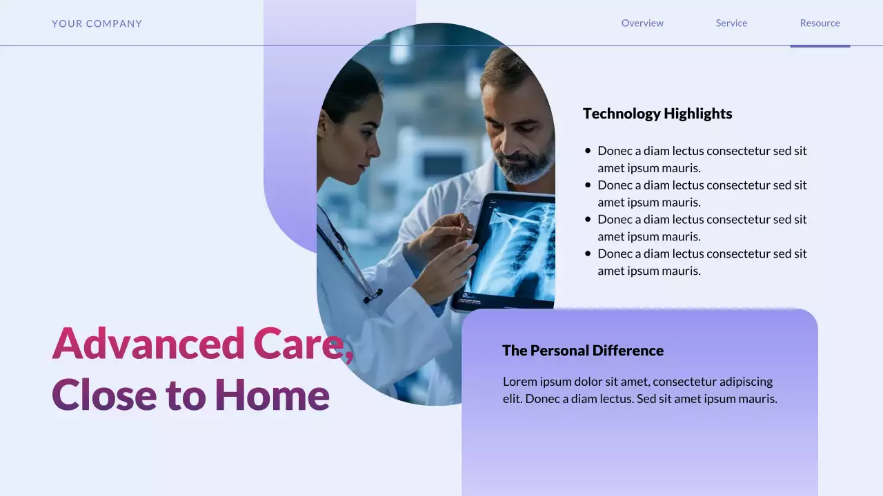 Purple Simple Healthcare Services Promotion Presentation