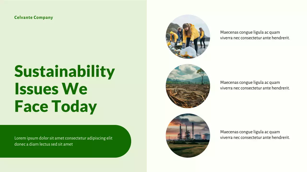 Green Modern Sustainable Initiatives Promotion Presentation