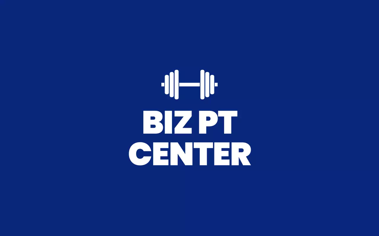 파랑 모던 피트니스 로고