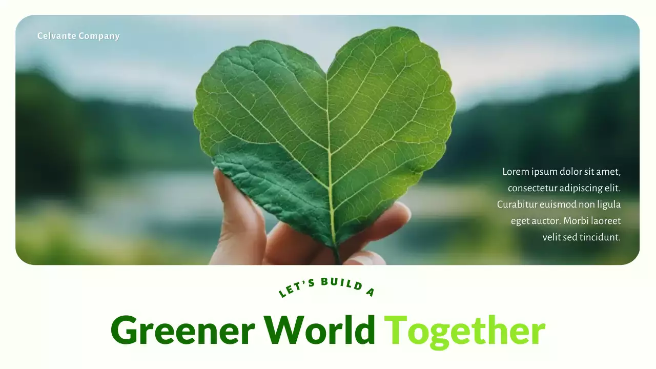 Green Modern Sustainable Initiatives Promotion Presentation