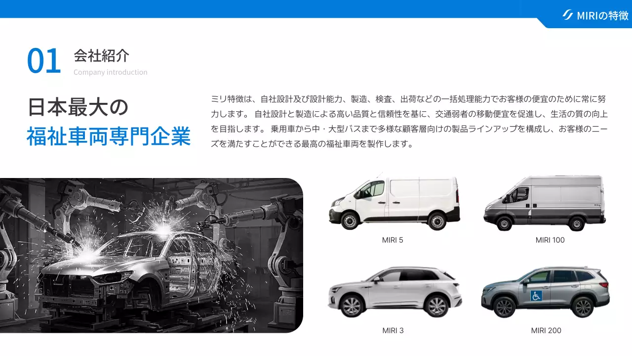 白 モダン 車両 プレゼンテーション