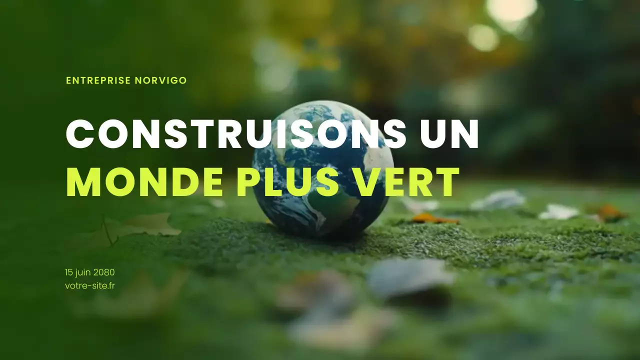 présentation environnementale verte et moderne