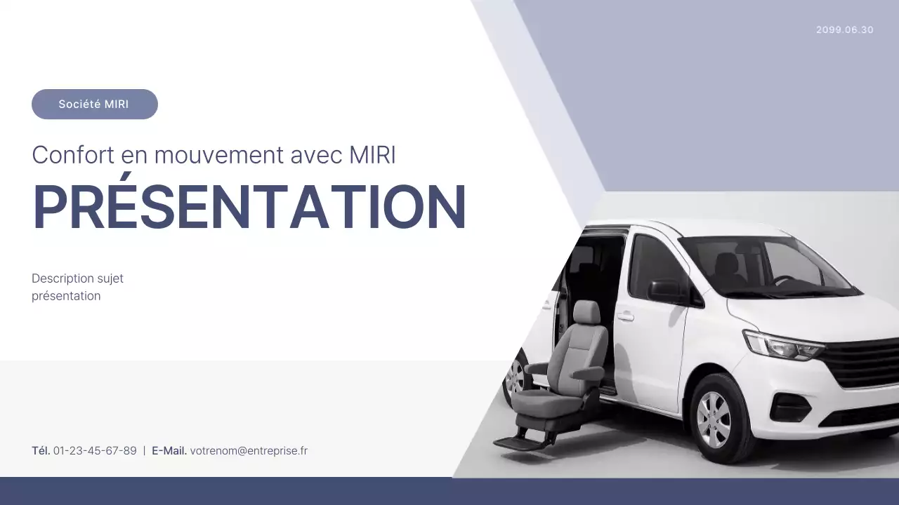 Description de la voiture grise moderne