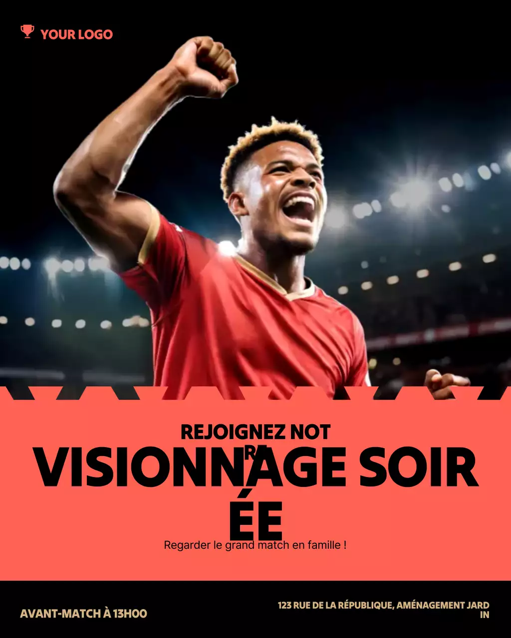 Invitation au tennis sportif vert sur Instagram