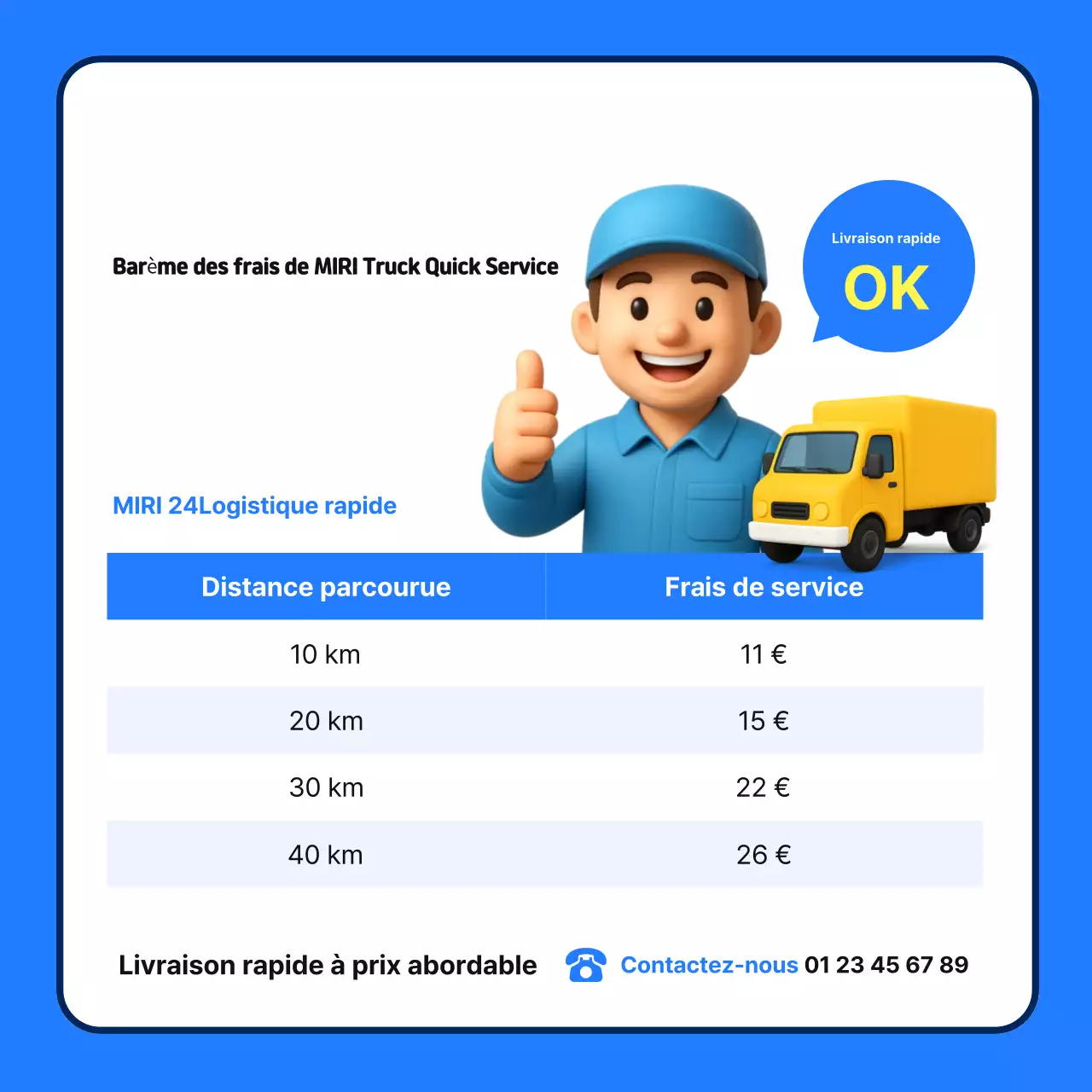 Promotion du guide de livraison Blue Simple