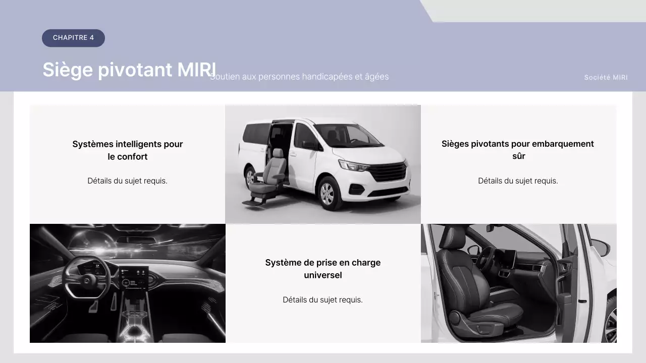 Description de la voiture grise moderne