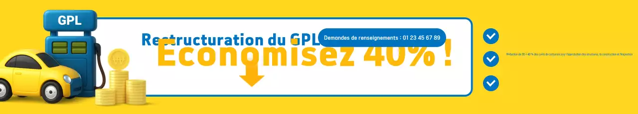 Publicité sur la modification de la structure d'un véhicule moderne jaune
